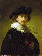 REMBRANDT Harmenszoon van Rijn, Self-portrait with hat